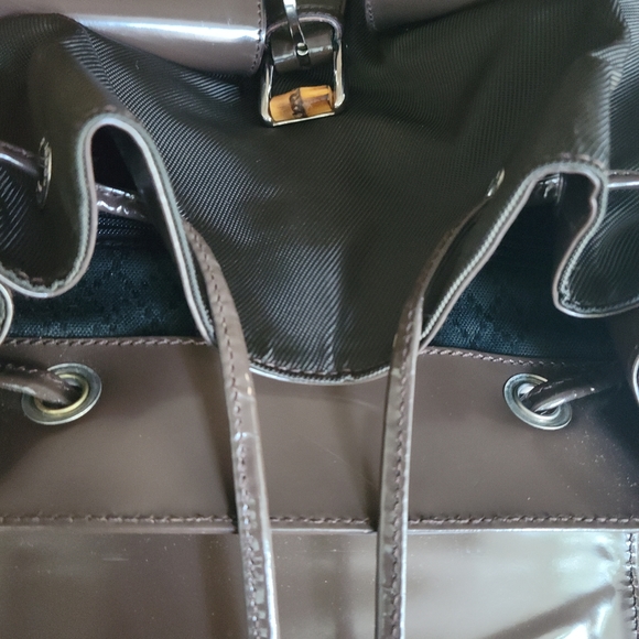 100% Authentic Gucci vintage nylon bamboo backpack - Picture 12 of 16